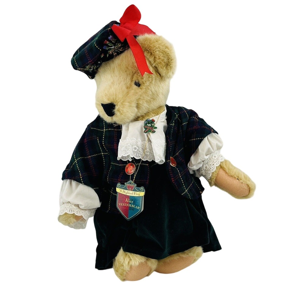 A Highland‎ Fling Alice Vanderbear Plush Bear 18" Scottish Dance Missing Shoes